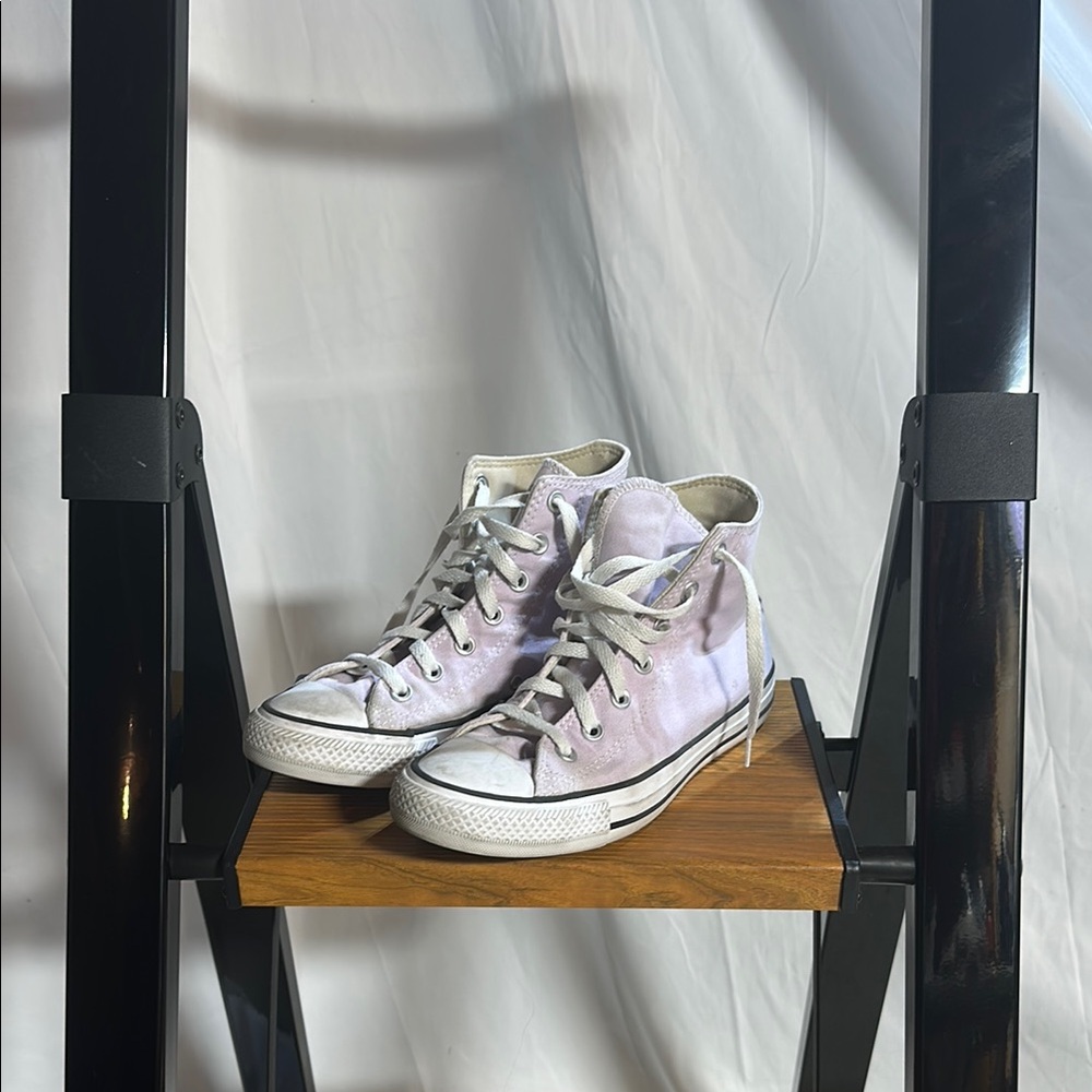 Lavender Converse High-Top Sneakers